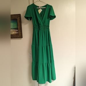 Monteau maxi dress green
